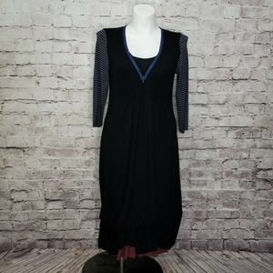 LanVie Size 12 Steampunk Cosplay Gothic Punk Edgy Black Long Sleeve Dress